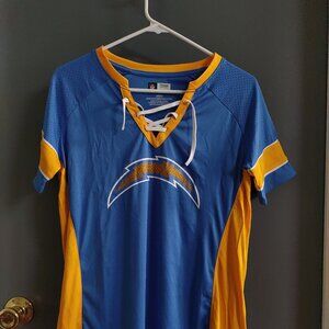 Los Angeles Chargers Women's Medium Short Sleeve Jersey Shirt Laced Never Worn